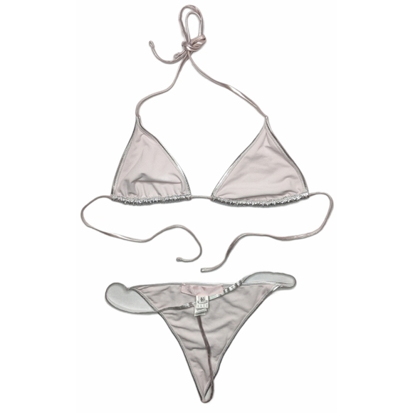 Missguided x Playboy Silver Bikini - Picture 5 of 12